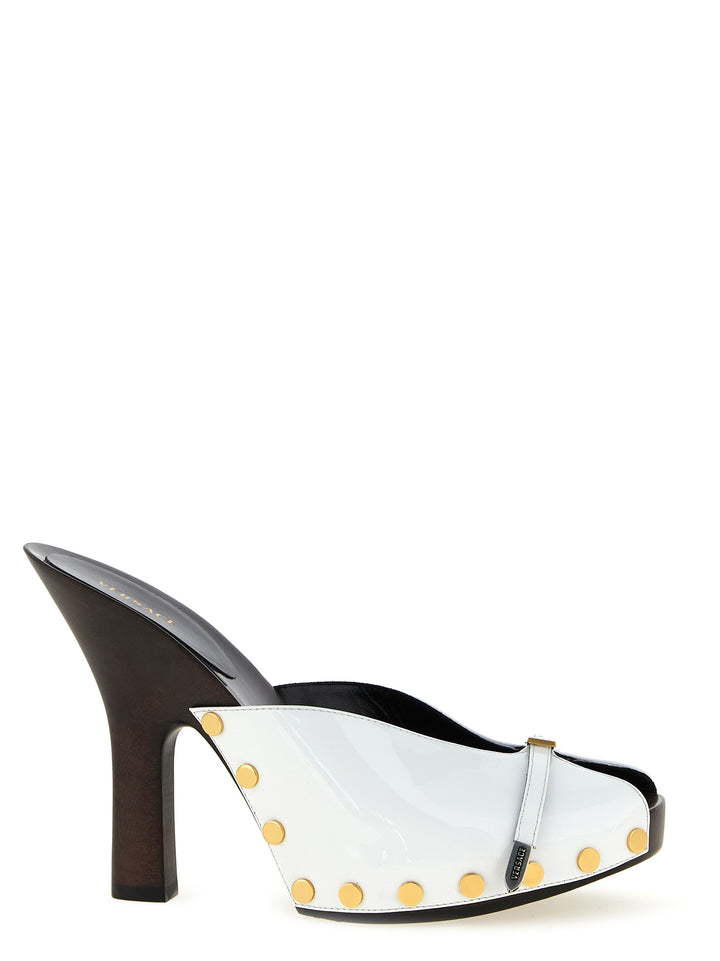 Versace Bicolor-pumps i kalveskinn med høy hæl