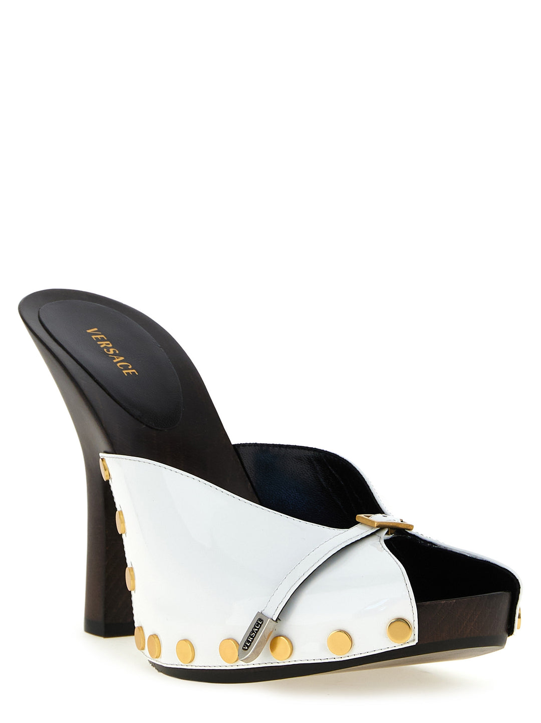 Versace Bicolor-pumps i kalveskinn med høy hæl