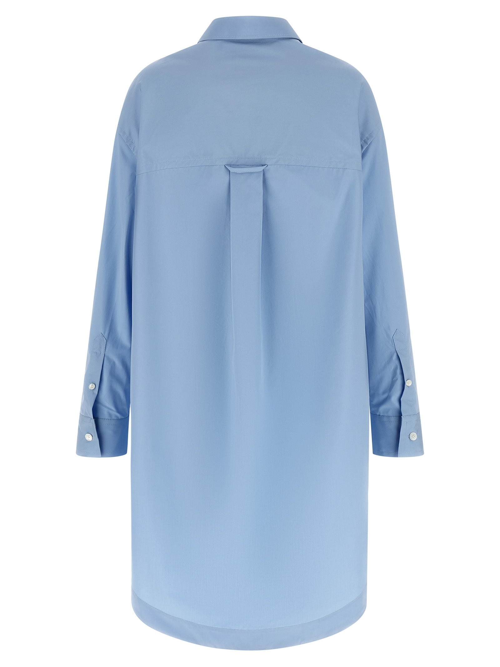Blue Cotton Midi Dress