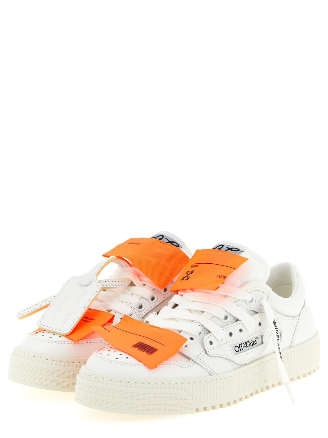 Off-White hvite sneakers i kalveskinn