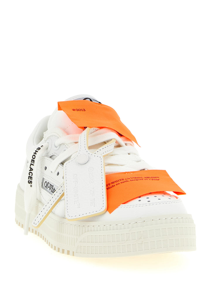 Off-White hvite sneakers i kalveskinn