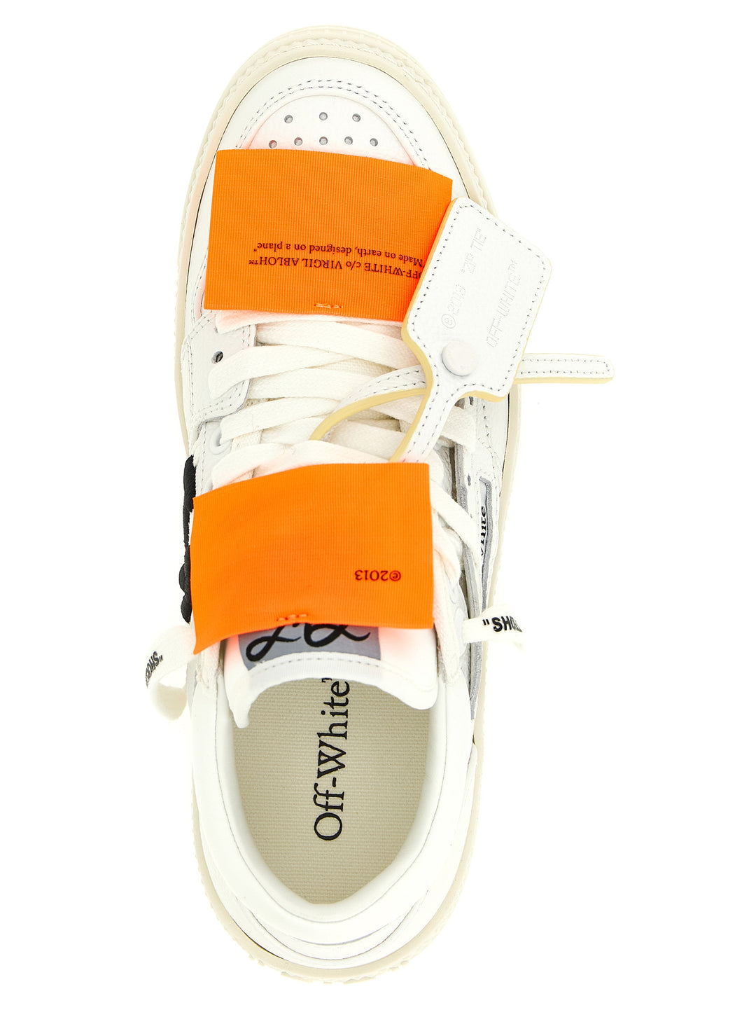 Off-White hvite sneakers i kalveskinn