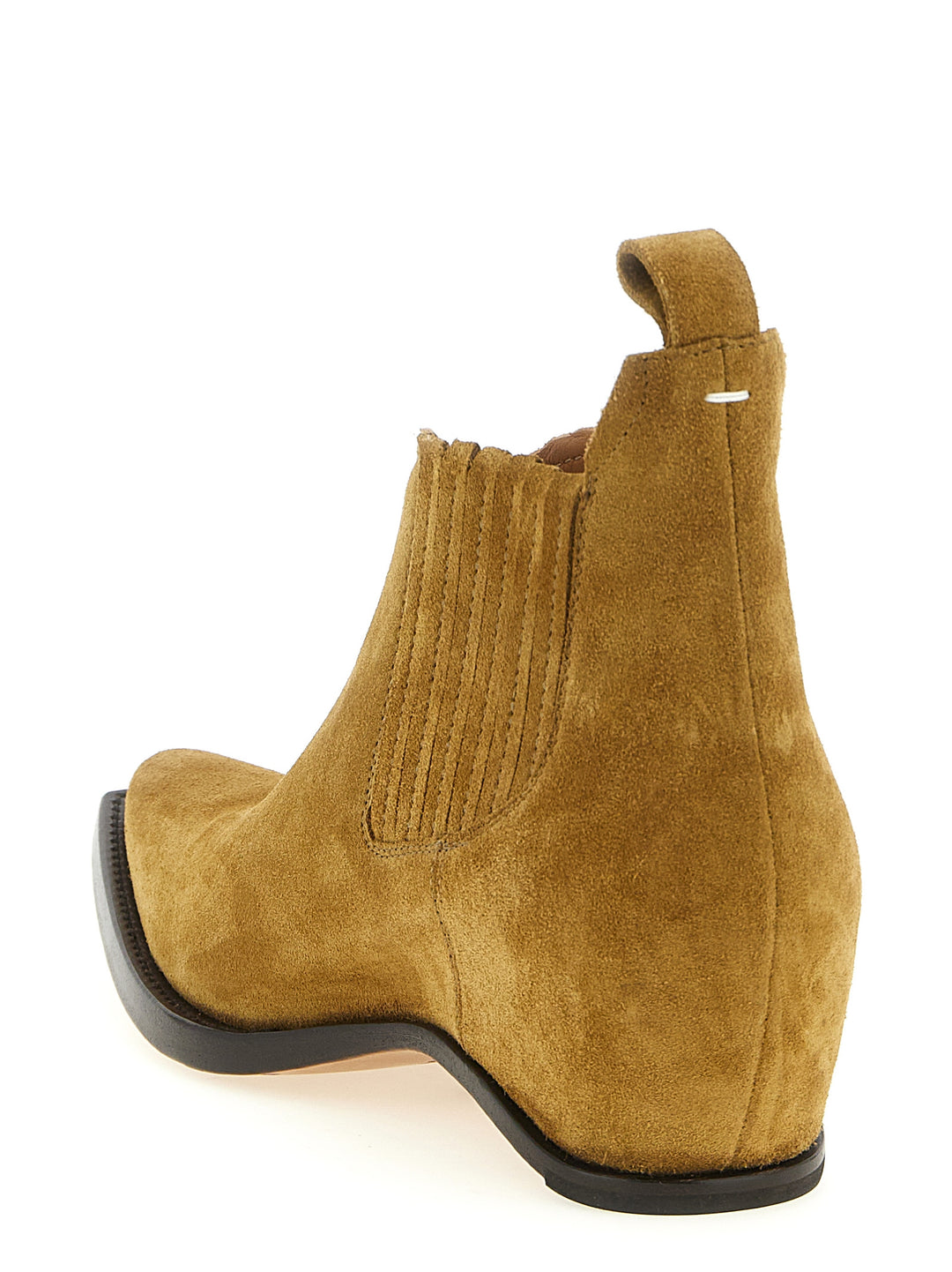 Maison Margiela brune ankelstøvletter i okseskinn