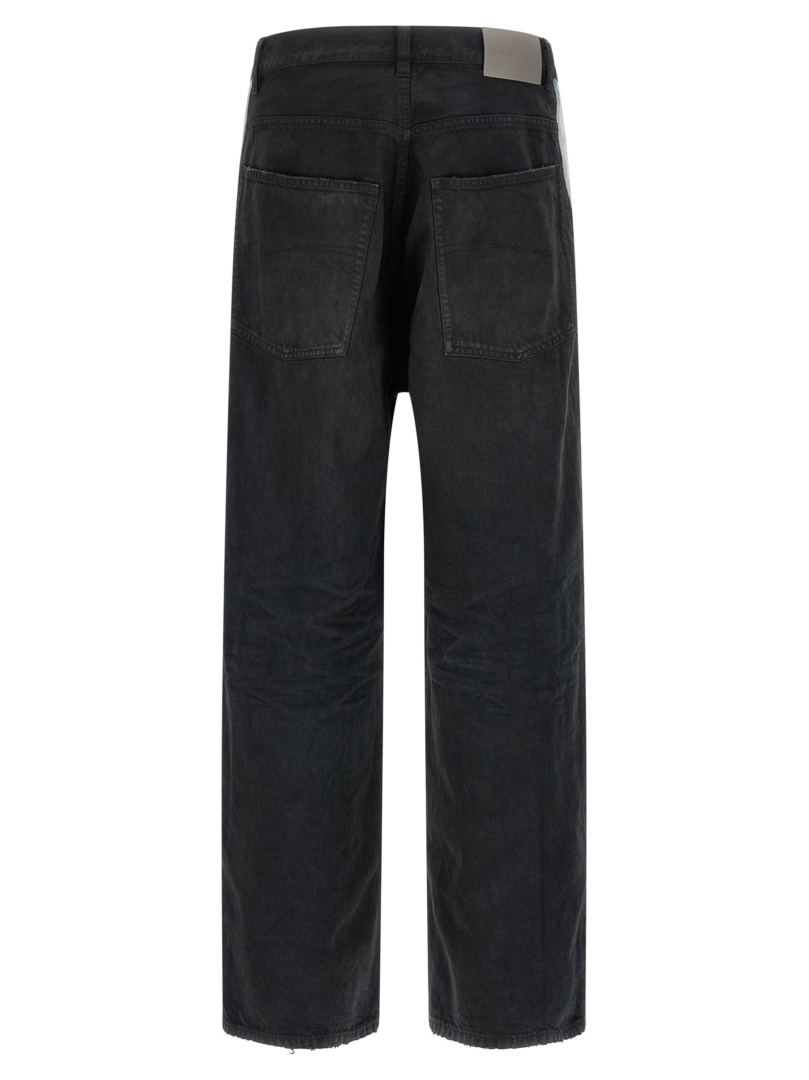 Balenciaga sorte utsvingte jeans i bomull