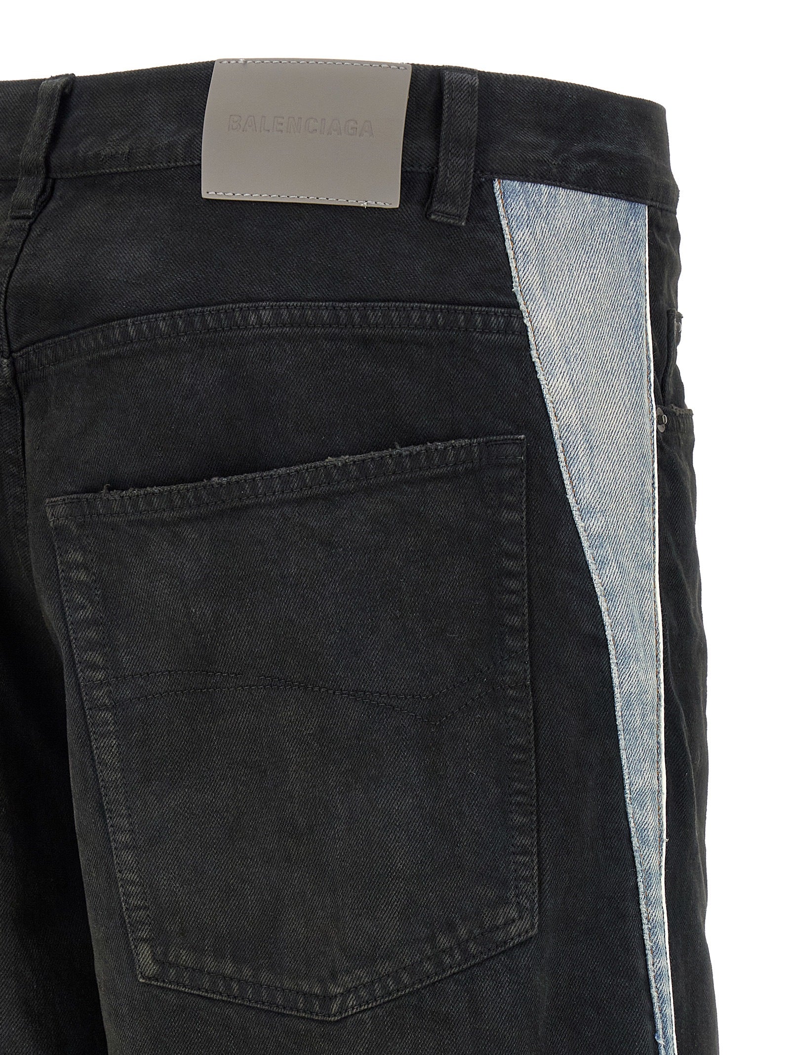 Balenciaga sorte utsvingte jeans i bomull