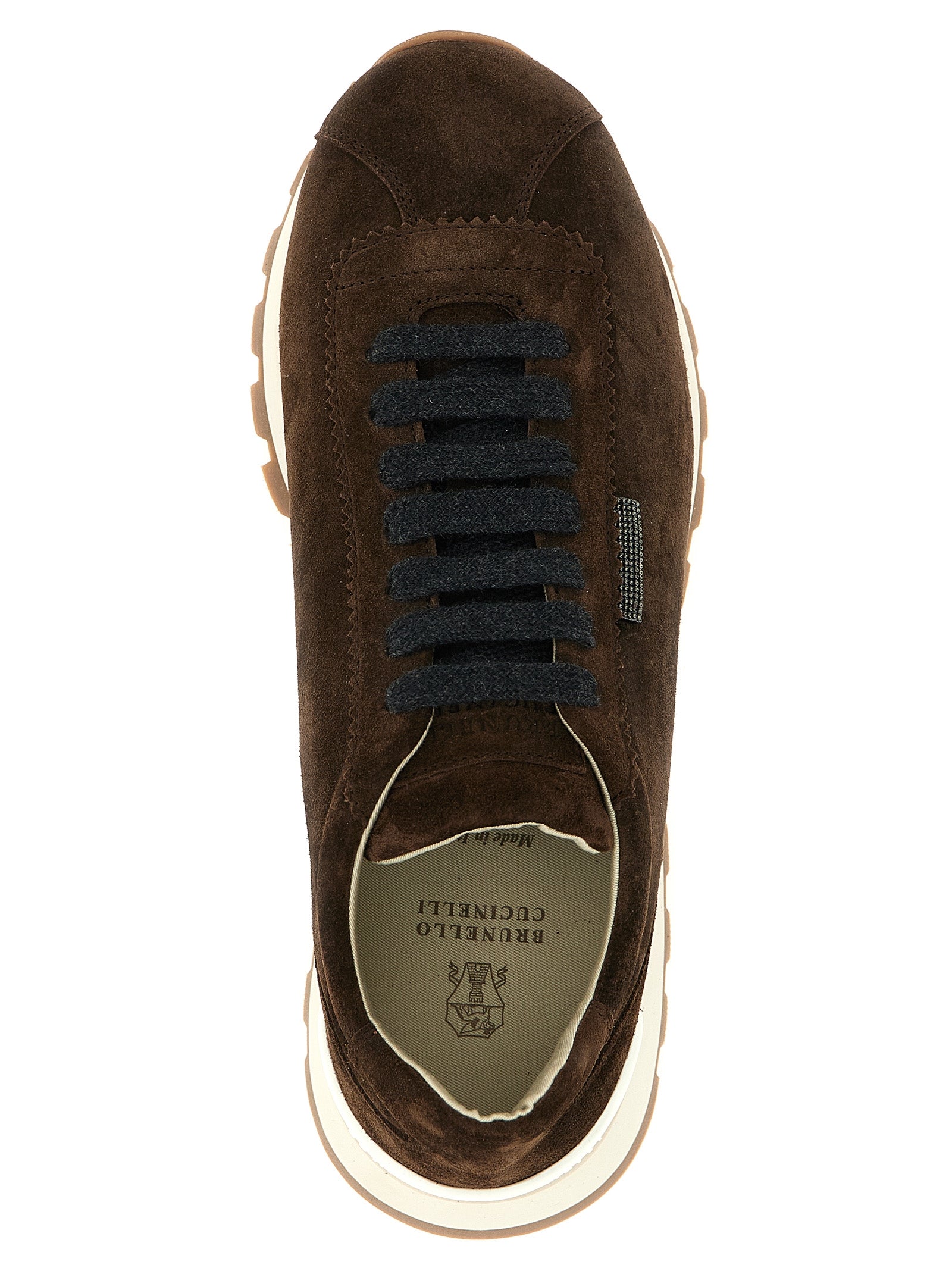 Brown Calfskin Athletic Sneakers