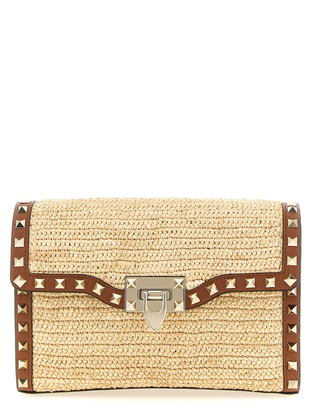 Valentino Garavani Beige Straw Crossbody Bag