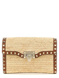 Valentino Garavani Beige Straw Crossbody Bag