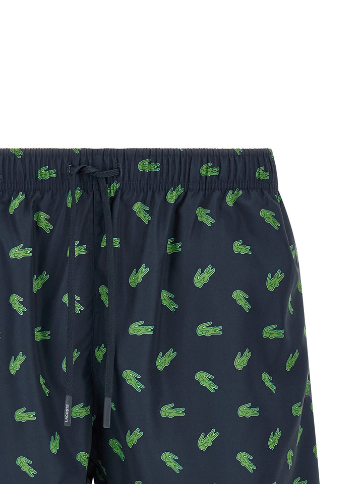 Lacoste blå badeshorts i polyester