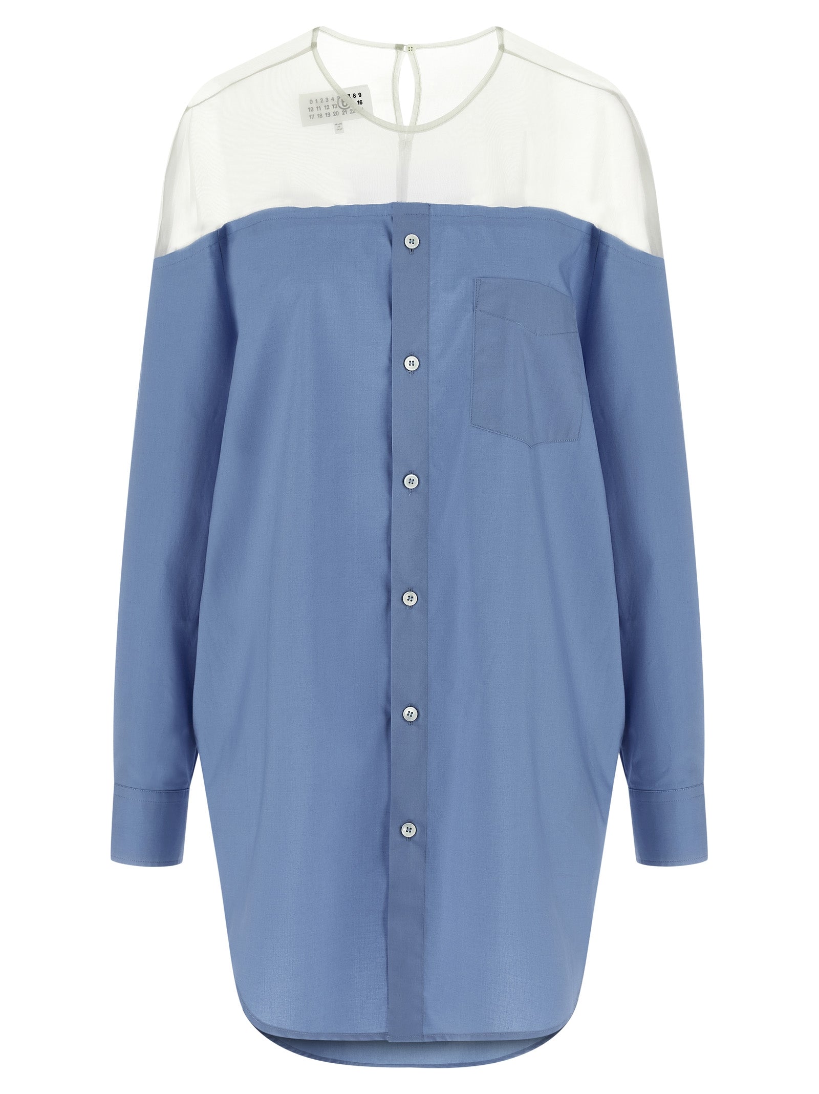 MM6 Maison Margiela Blå Bomullsbluse