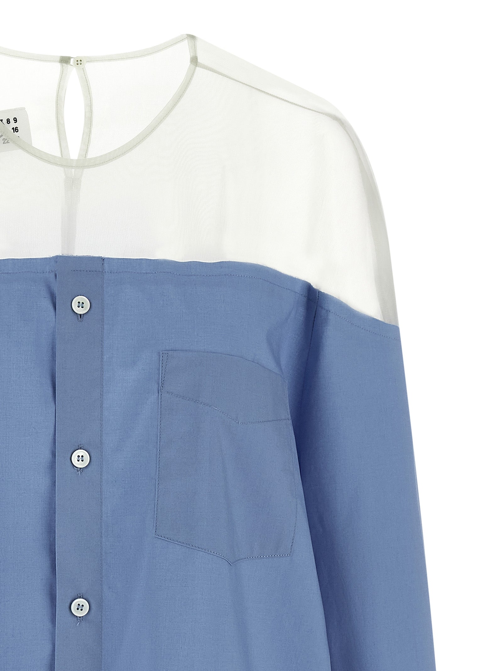 MM6 Maison Margiela Blå Bomullsbluse