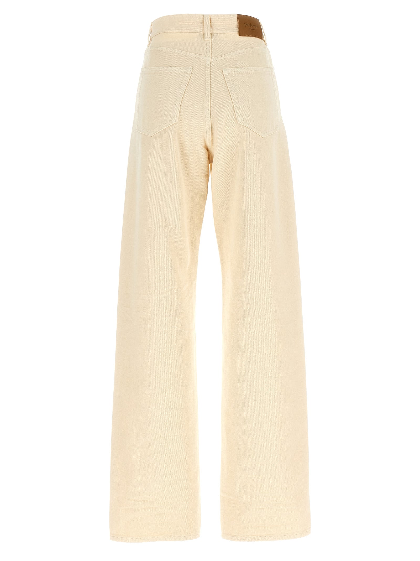 Saint Laurent Beige Cotton Jeans Denim