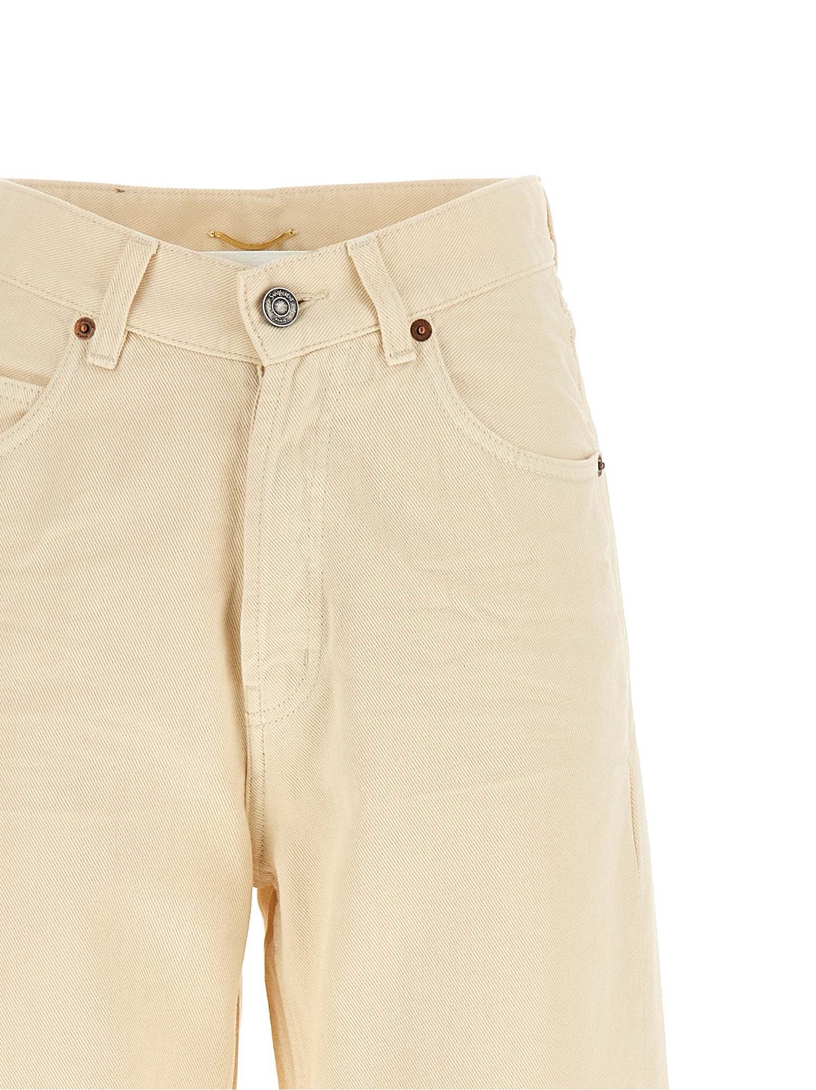 Saint Laurent Beige Cotton Jeans Denim