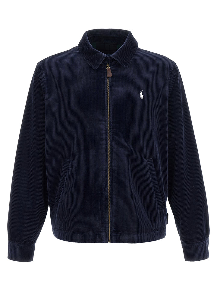 Polo Ralph Lauren blå bomullsjakke i full lengde