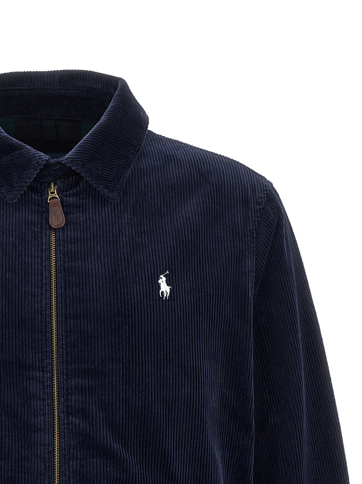 Polo Ralph Lauren blå bomullsjakke i full lengde