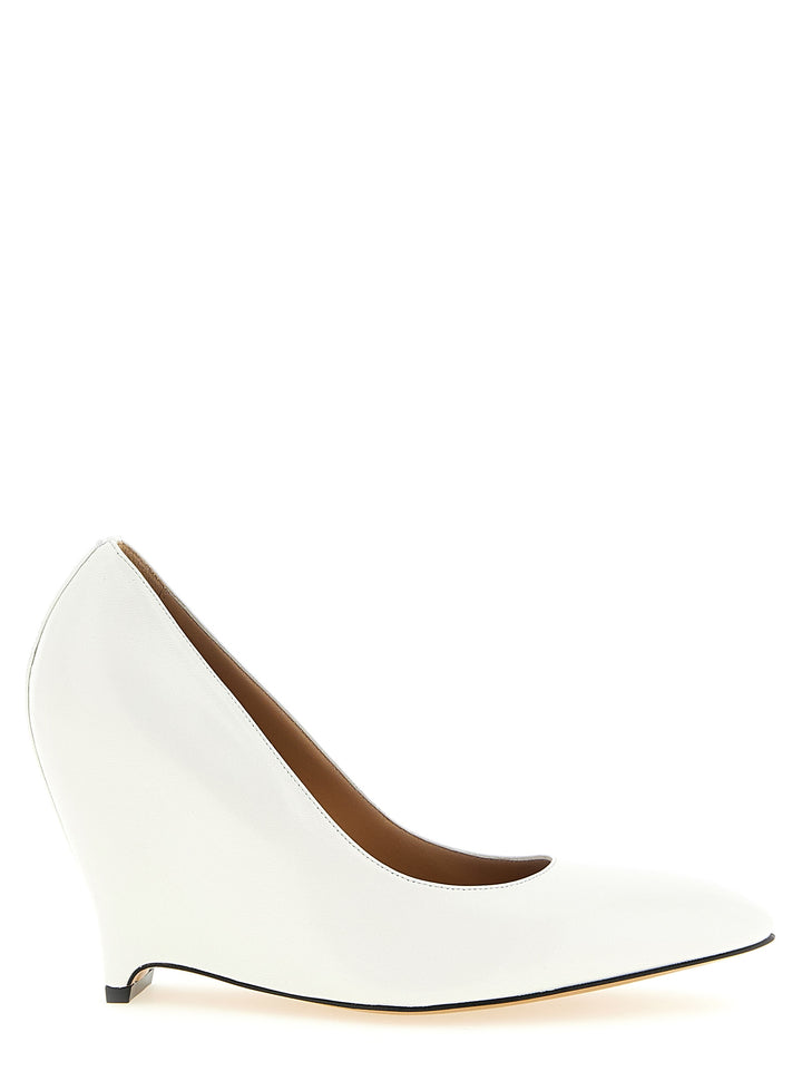 Maison Margiela Hvite Pumps i Lammeskinn med Høy Hæl