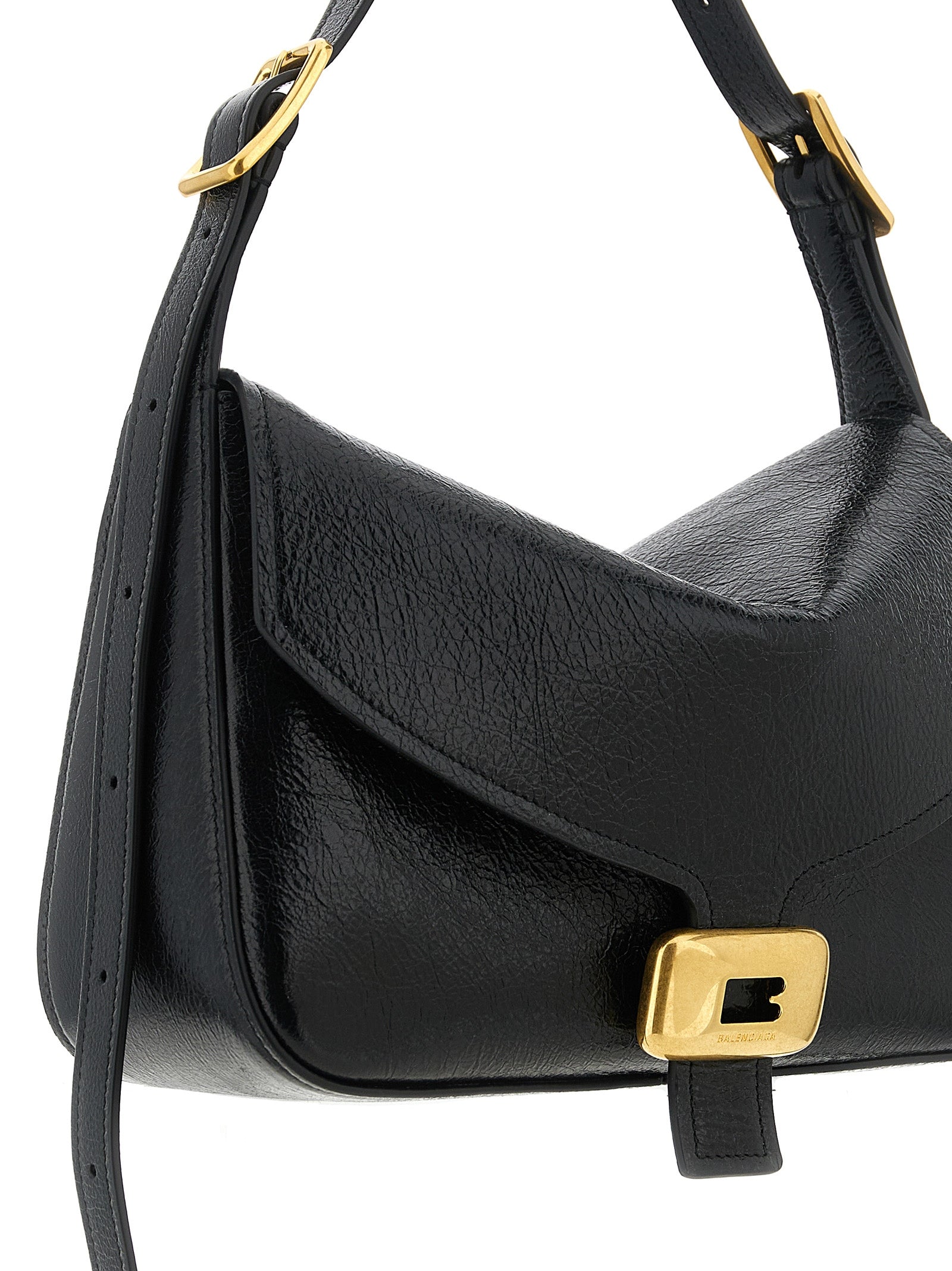 Black Lamb Leather Shoulder Bag