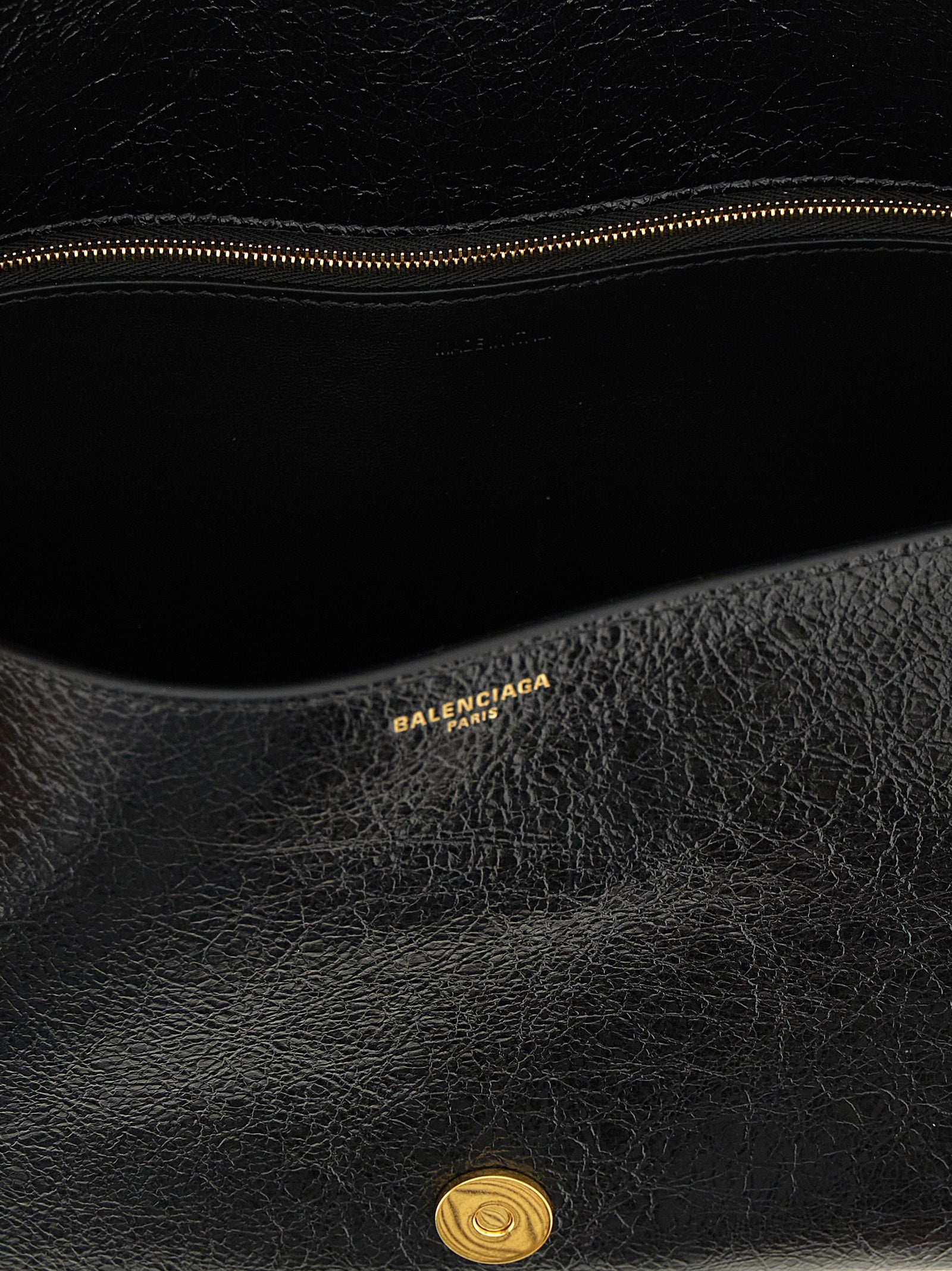 Black Lamb Leather Shoulder Bag