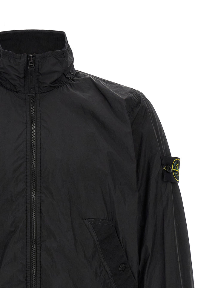 Stone Island Svart Polyamid Hel Jakke