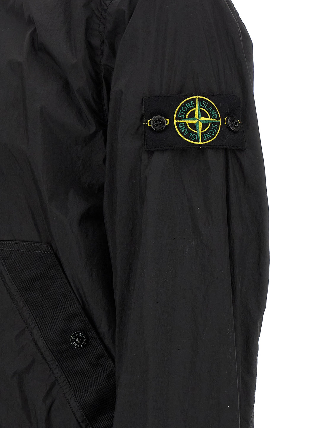 Stone Island Svart Polyamid Hel Jakke