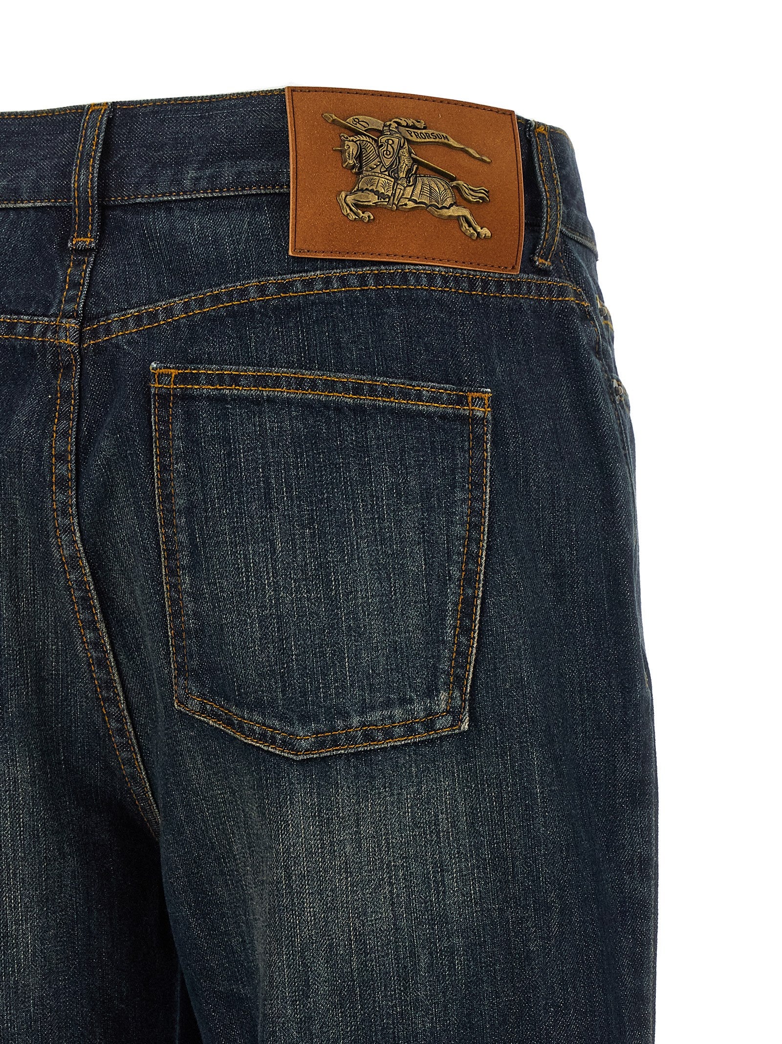 Burberry blå bomullsjeans med sleng
