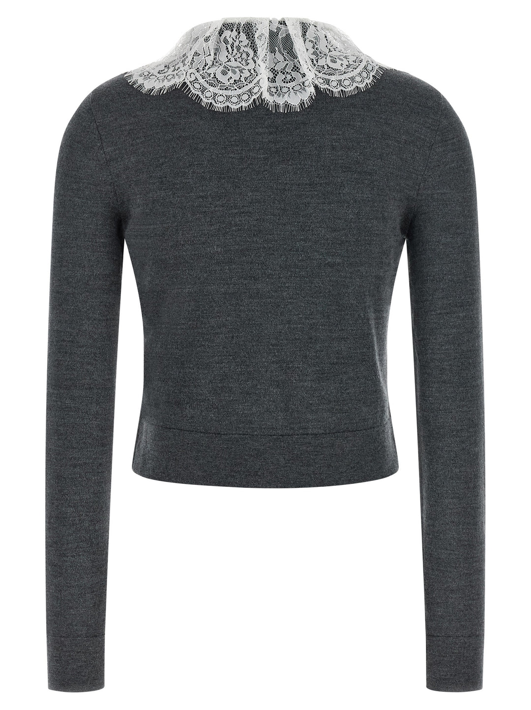 Selvportrett Grå Ull Cardigan
