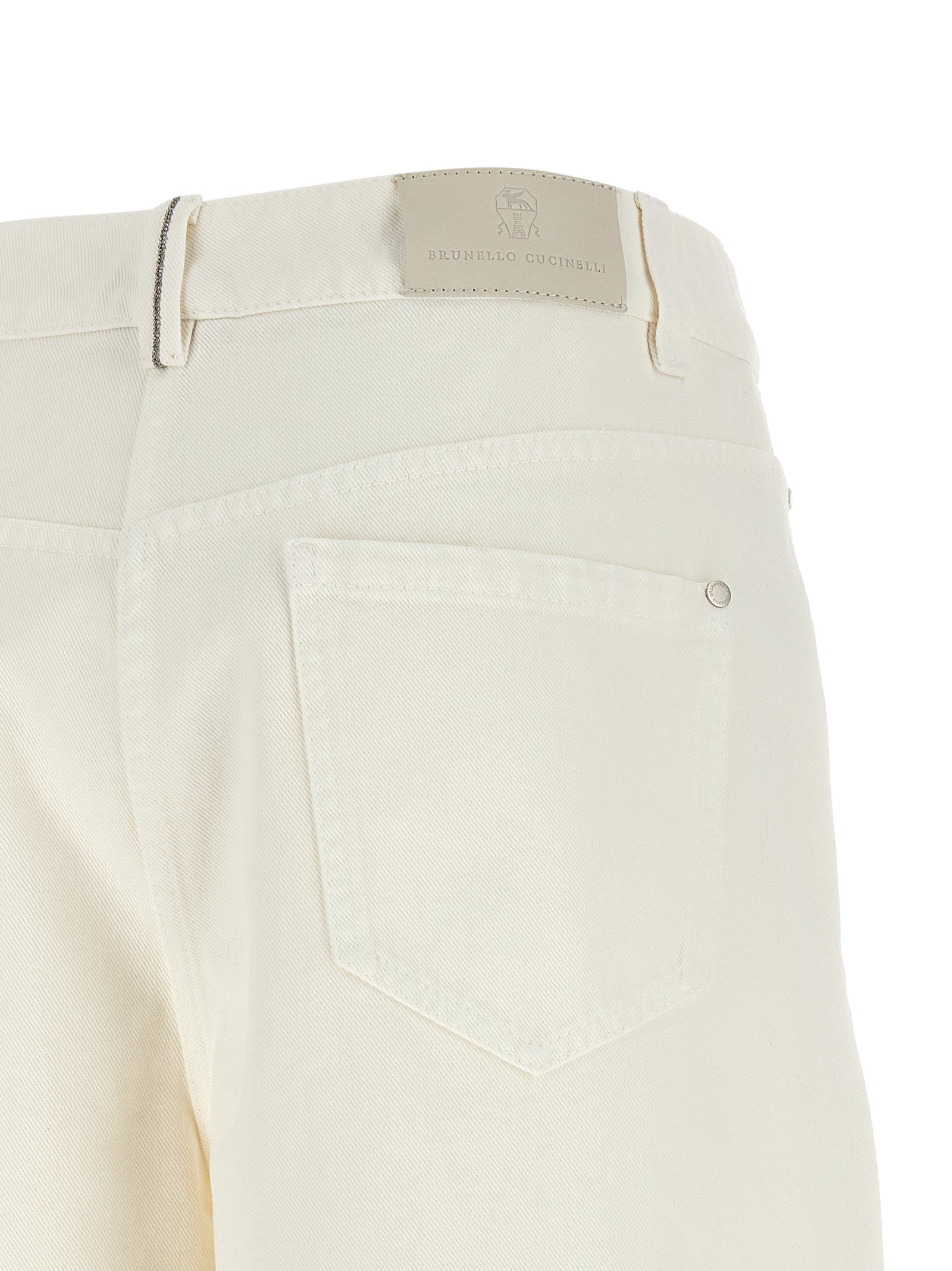 White Cotton Relaxed Fit Jeans
