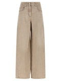 Brunello Cucinelli Beige Cotton Jeans Denim