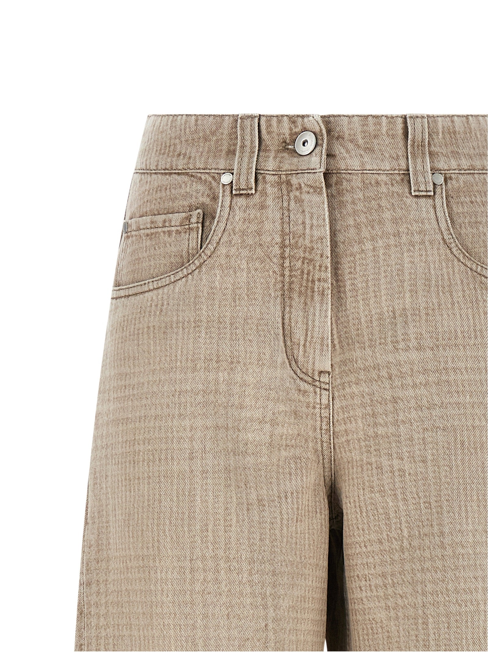 Brunello Cucinelli Beige Cotton Jeans Denim