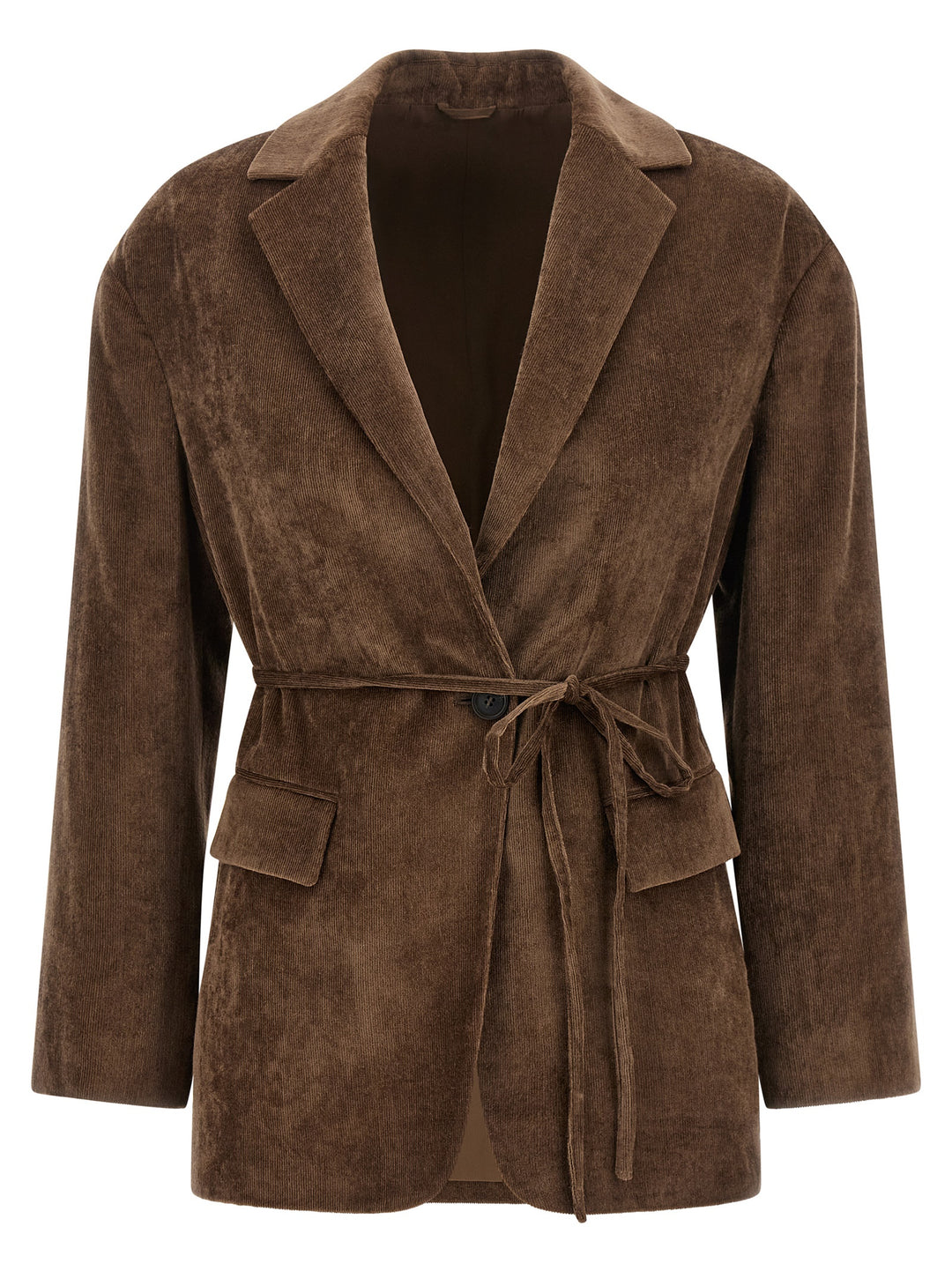 Brunello Cucinelli Brun Blazer i Viskose