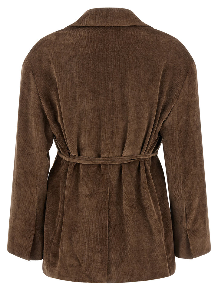 Brunello Cucinelli Brun Blazer i Viskose