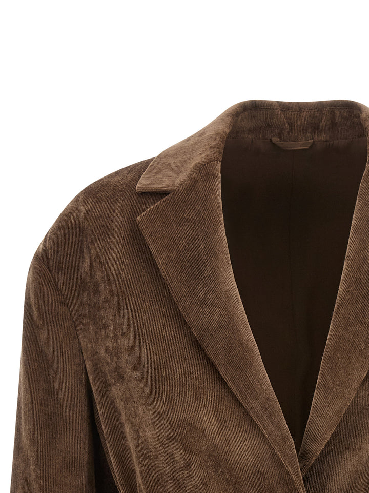 Brunello Cucinelli Brun Blazer i Viskose