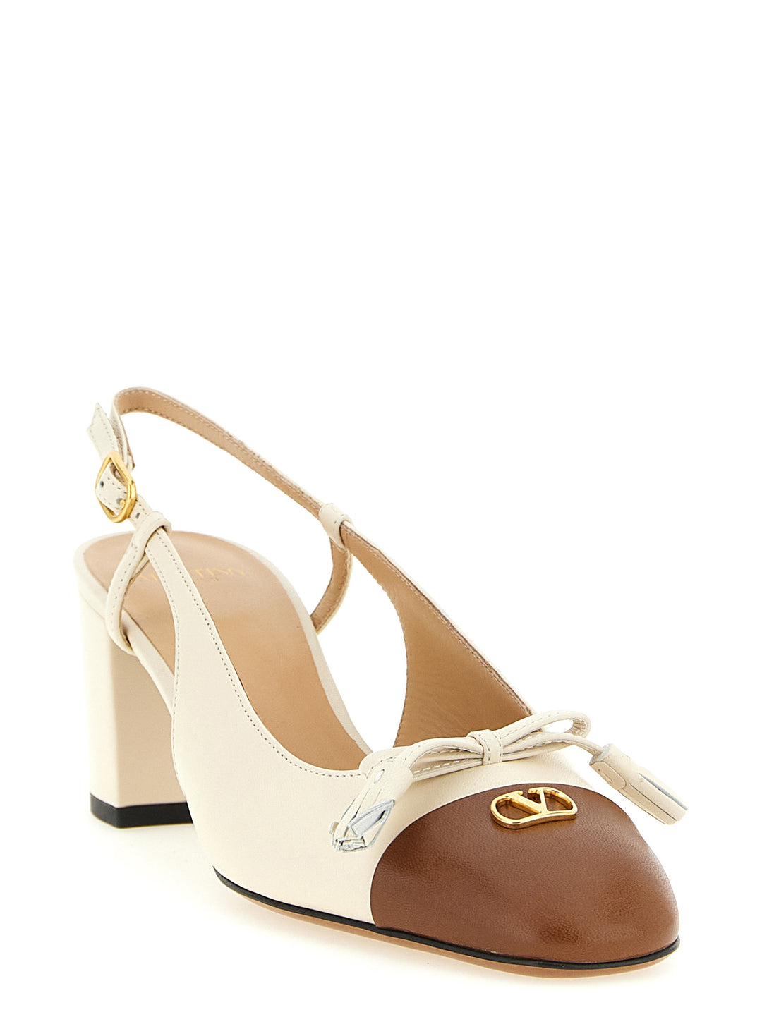 Valentino Garavani Svarte mellomhøye pumps i skinn