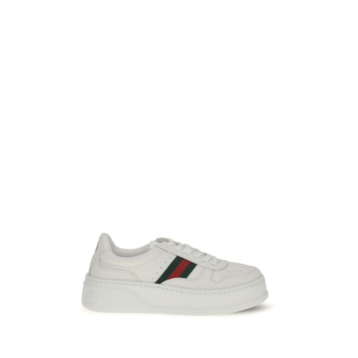 Gucci Hvite Kalveskinn Bos Taurus Chunky Joggesko