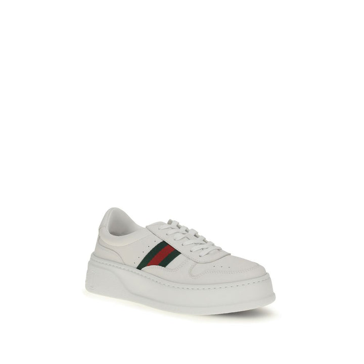 Gucci Hvite Kalveskinn Bos Taurus Chunky Joggesko