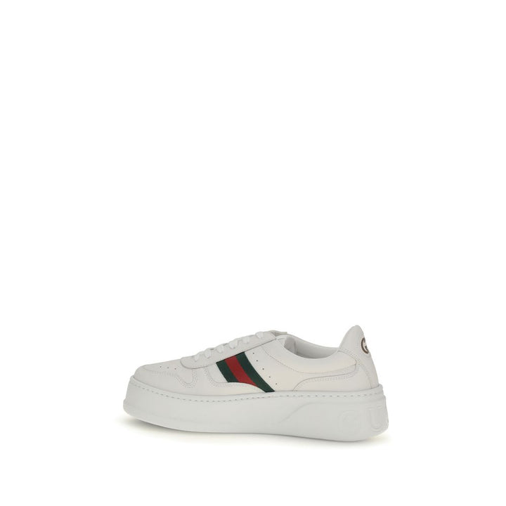 Gucci Hvite Kalveskinn Bos Taurus Chunky Joggesko