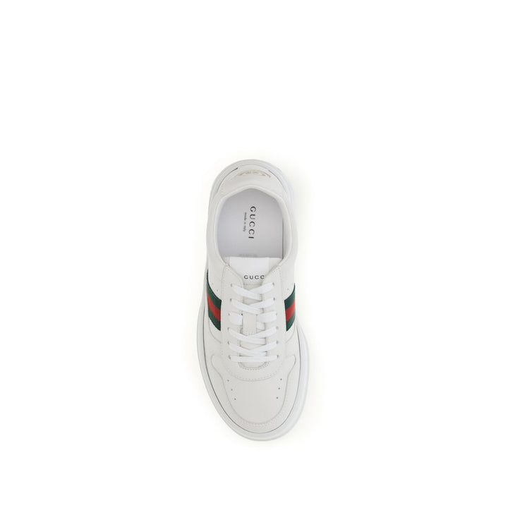 Gucci Hvite Kalveskinn Bos Taurus Chunky Joggesko