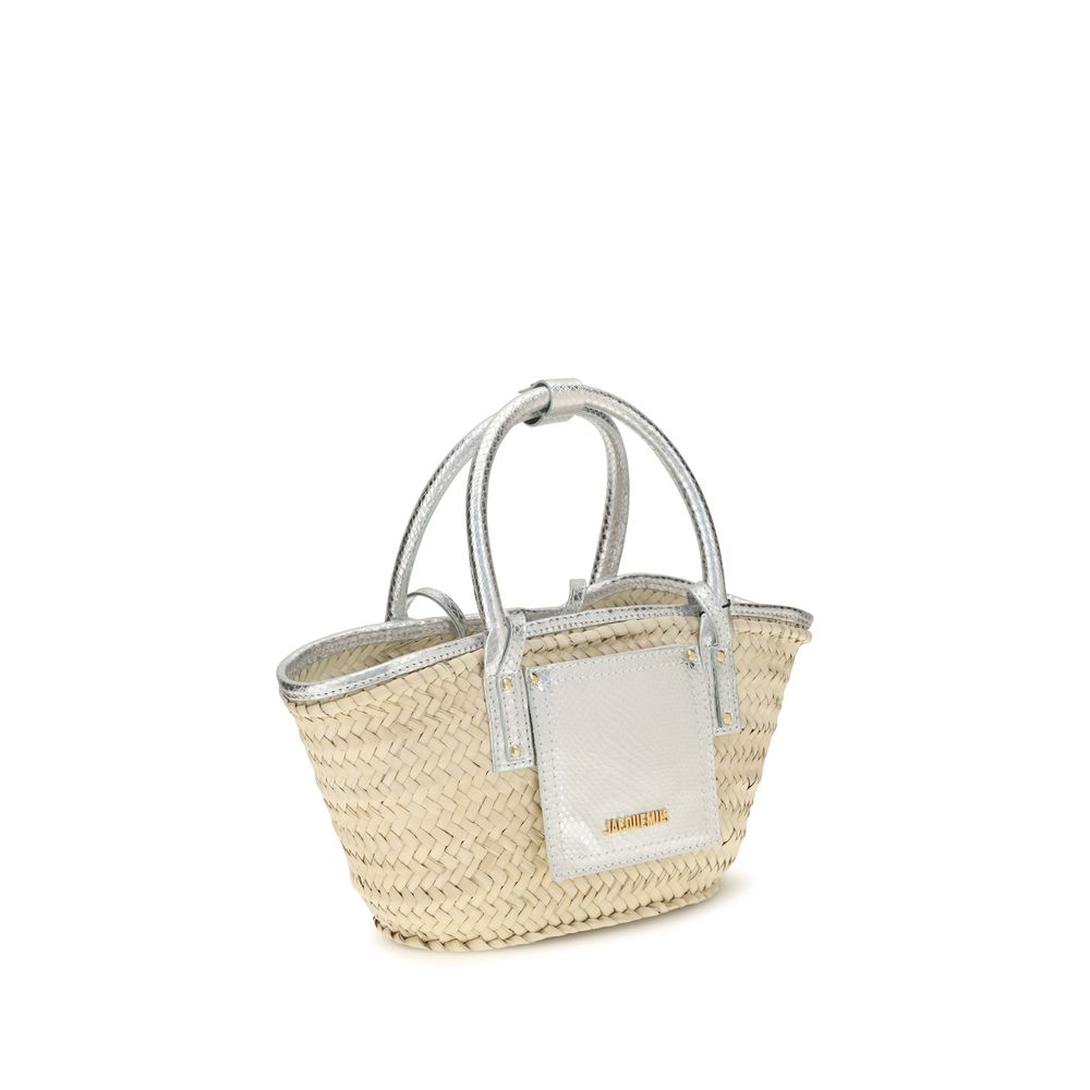 Jacquemus Beige Håndveske i Raffia