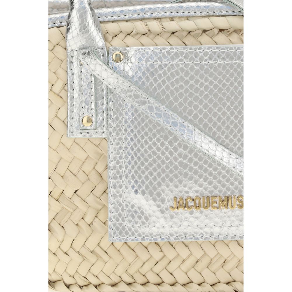 Jacquemus Beige Håndveske i Raffia