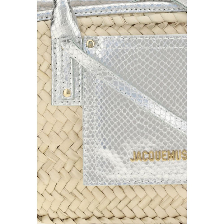 Jacquemus Beige Håndveske i Raffia