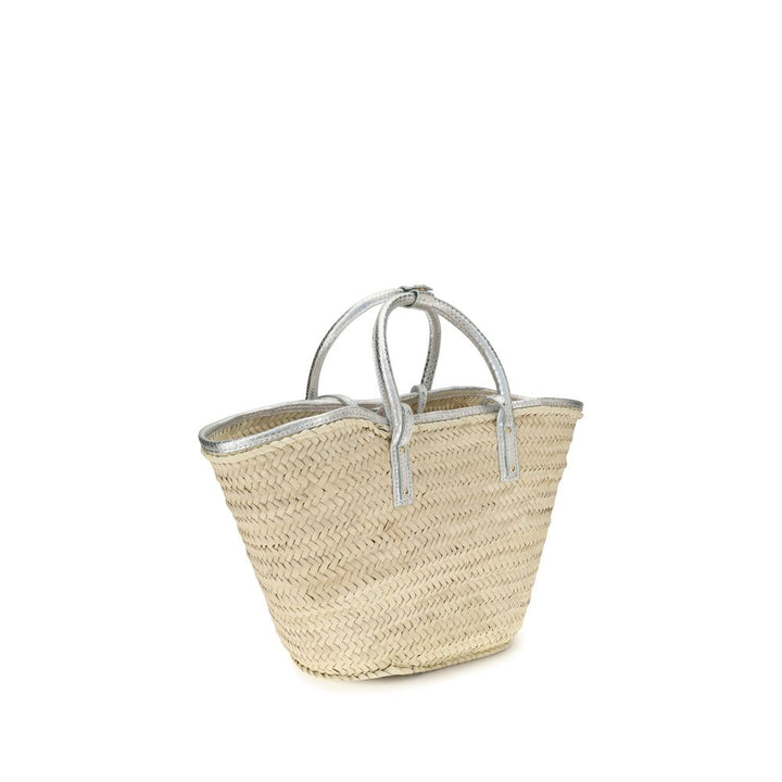 Jacquemus skulderveske i beige raffia
