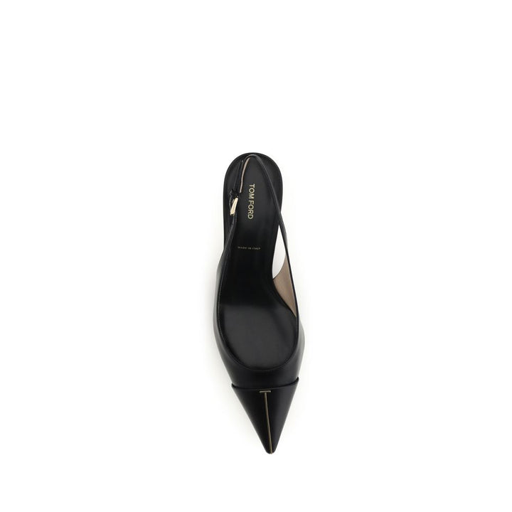 Black Calf Leather Bos Taurus Mid Heel Pumps