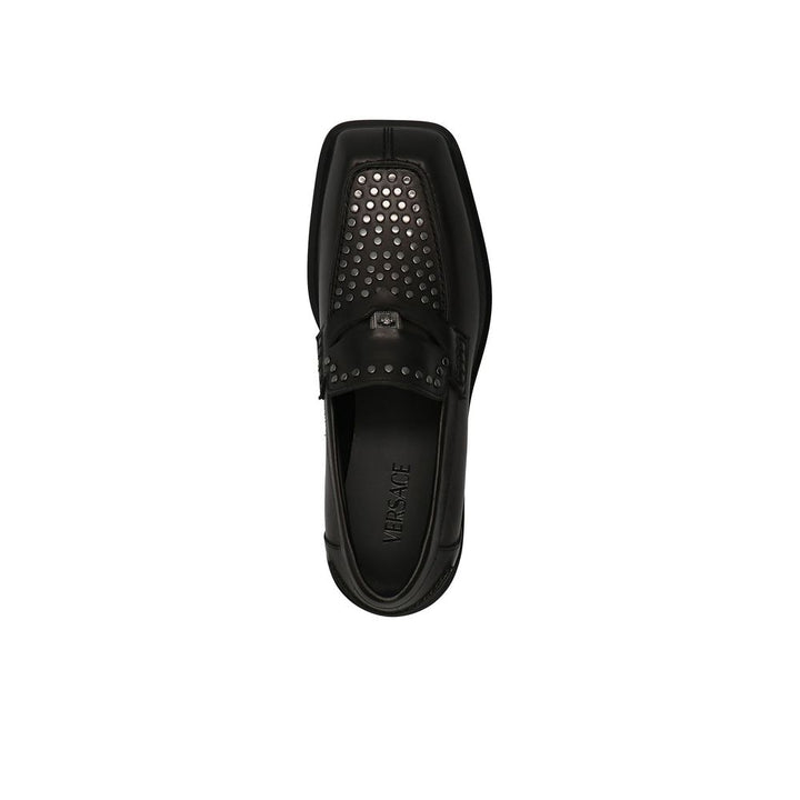 Versace Svarte Slip-On Loafers i Skinn