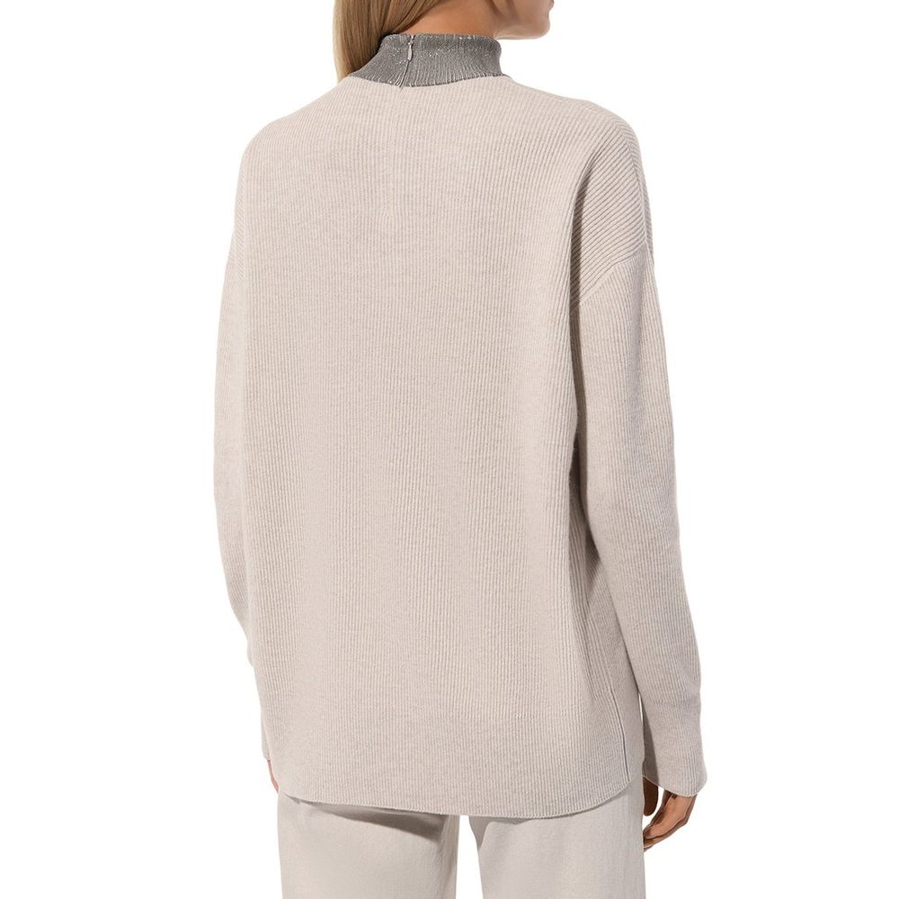 Brunello Cucinelli Beige Genser i Kasjmir