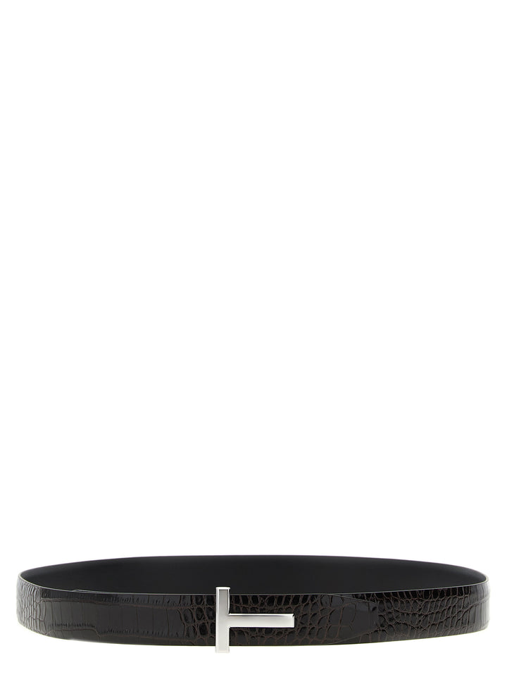 Tom Ford brunt kalveskinn vanlige belte