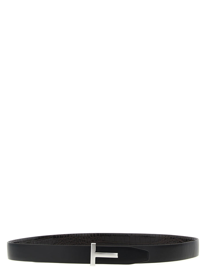Tom Ford brunt kalveskinn vanlige belte