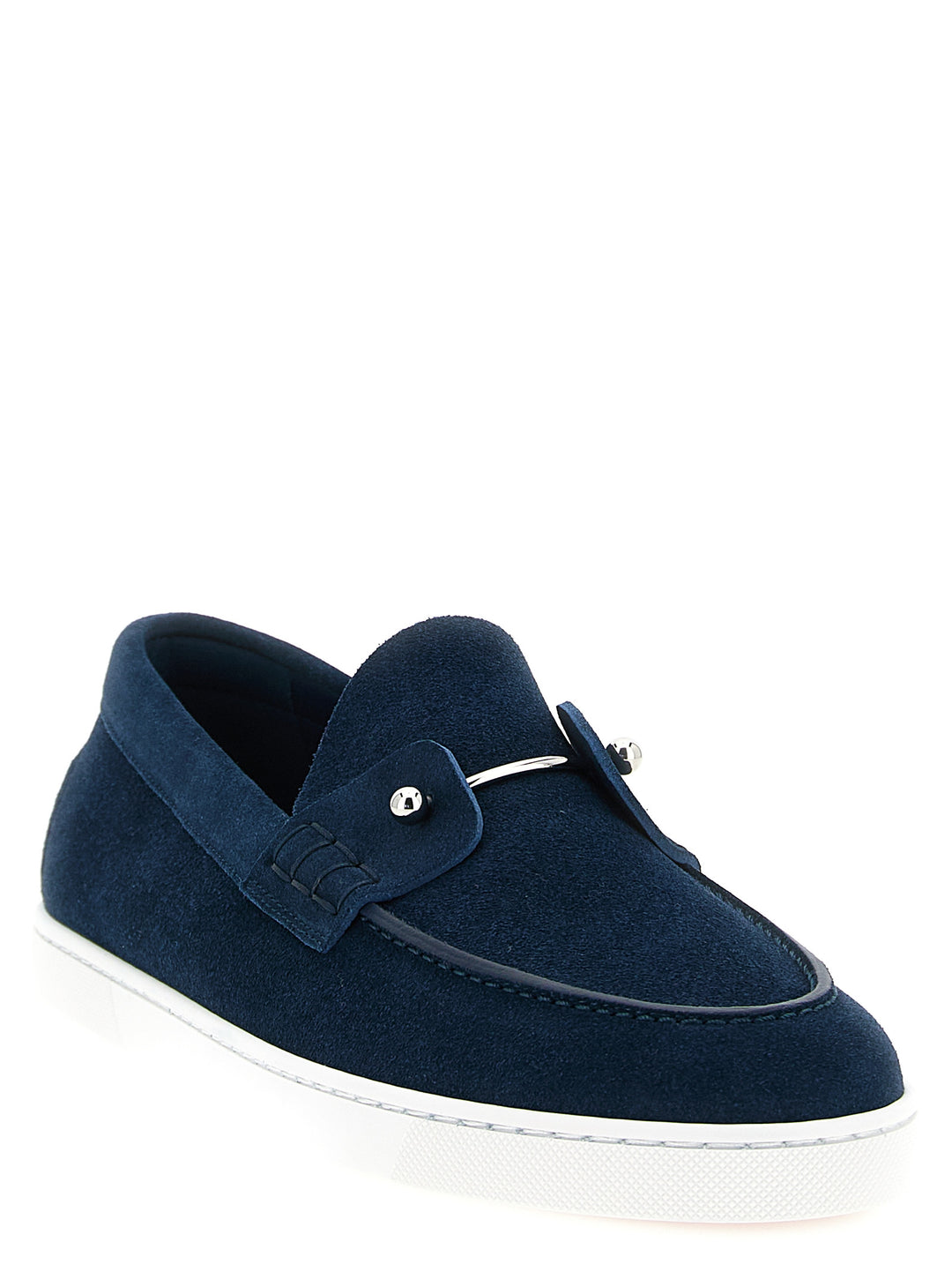 Christian Louboutin slip-on-loafers i blått kalveskinn