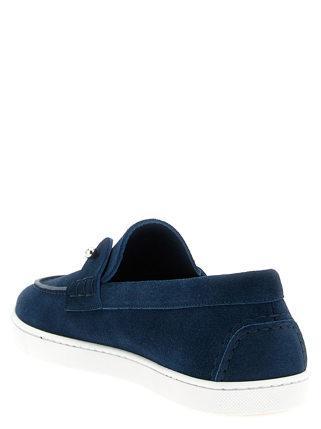 Christian Louboutin slip-on-loafers i blått kalveskinn