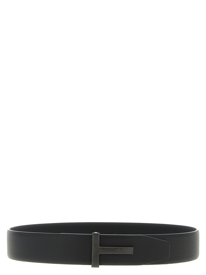Tom Ford belte i sort kalveskinn