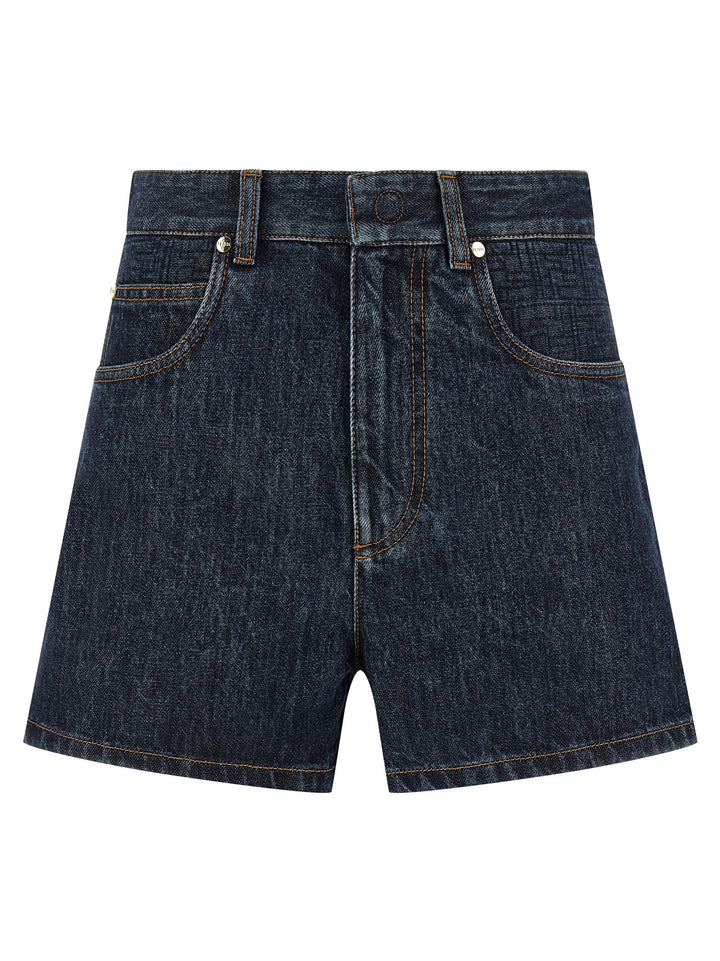 Fendi blå bomullsbermudashorts